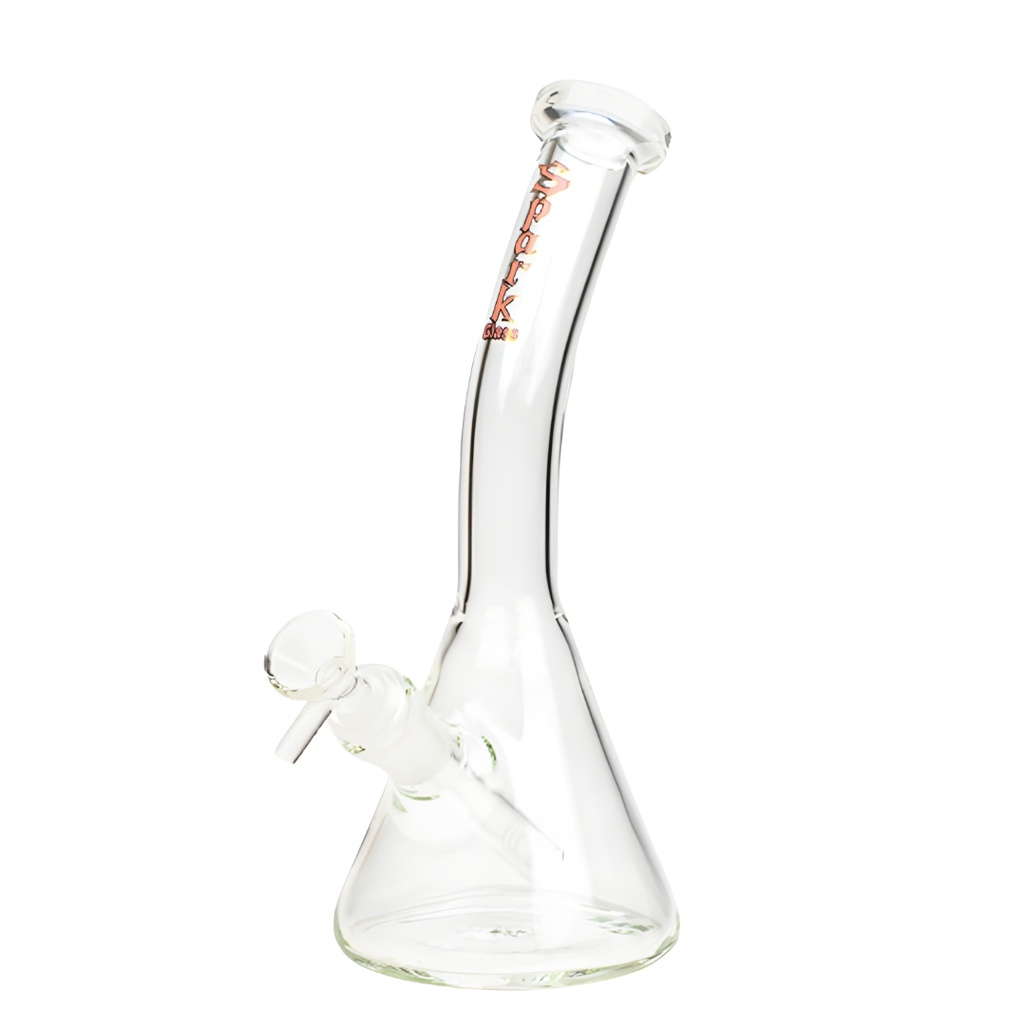 Spark 10 Inch Micro Bent Neck Thick Glass Beaker Bong- Pink