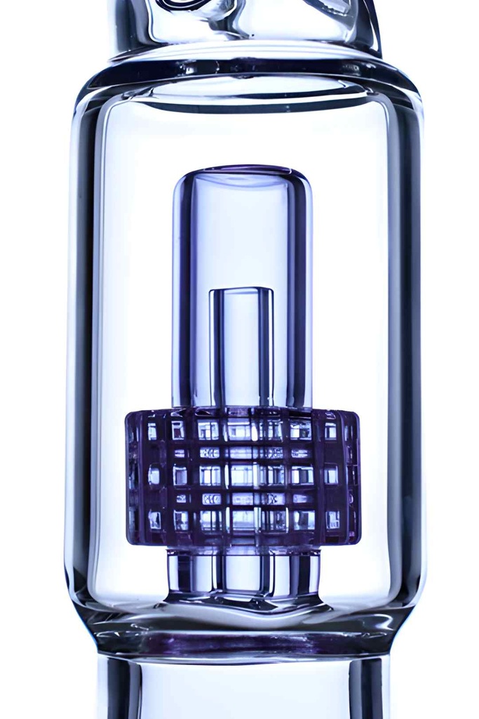 Castle Glassworks 16-Inch Matrix Percolator Glass Beaker Bong with Ice Disk - Perc