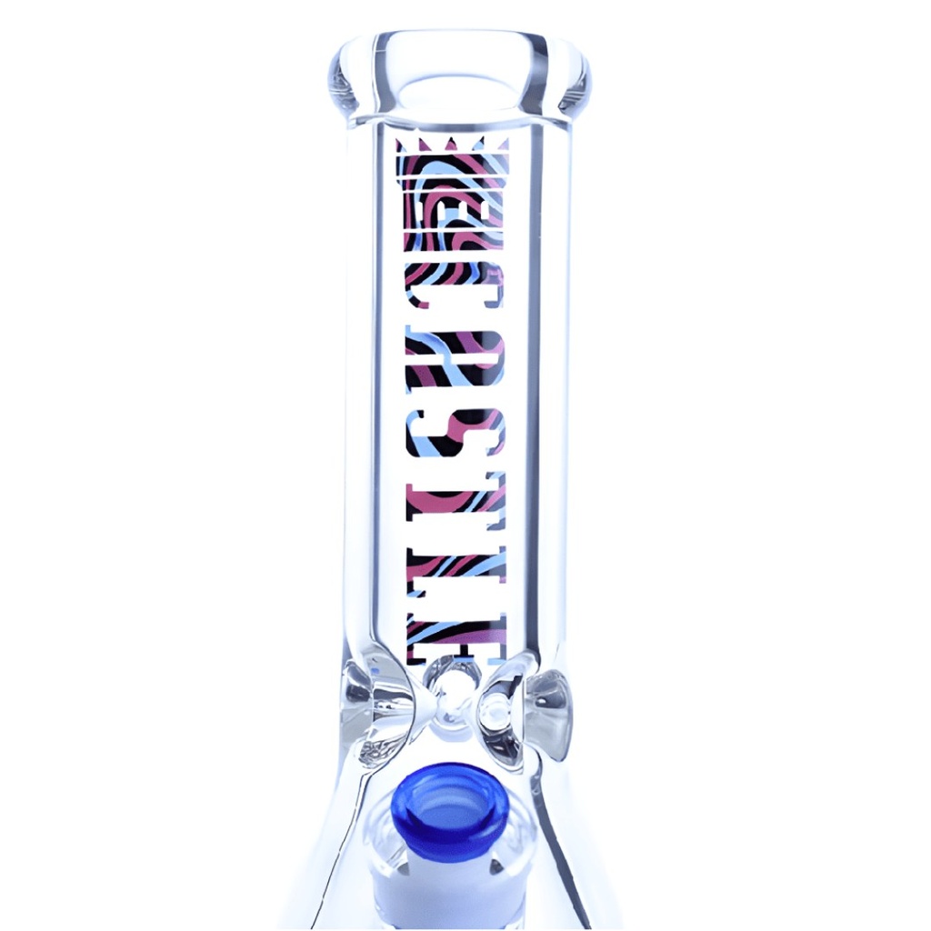 The Waves Beaker by Castle Glassworks – 12-Inch - 9mm Thick Premium Borosilicate Glass Bong- Front