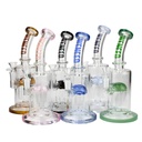 WENEED Original 8 Arm Tree Perc Glass Waterpipe Bong - 10 Inch 7mm - Available Colors