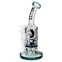 WENEED Dark Matter Honeycomb Percolator Water Pipe - Premium Borosilicate Glass - 8.5 Inch - Teal