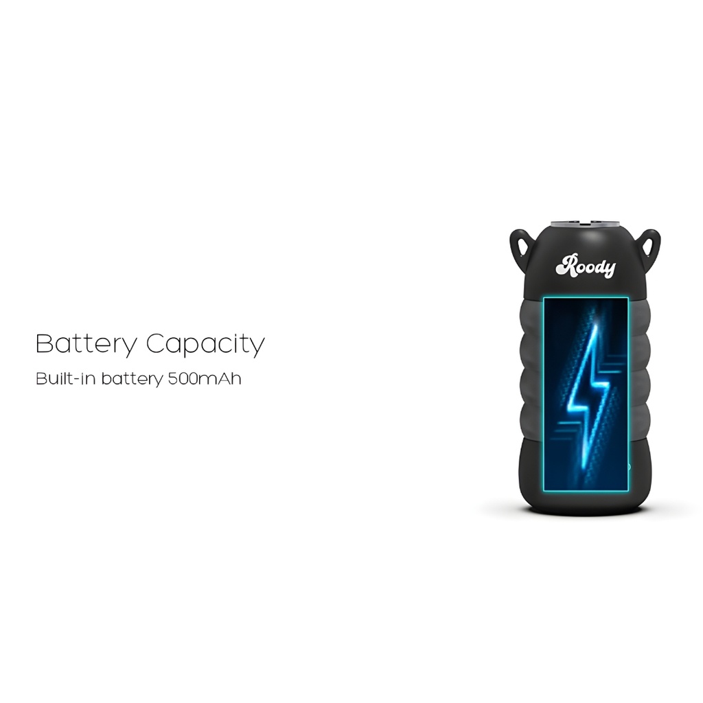 X-Max Roody Mod - Compact 500mAh 510 Vape Battery with Variable Voltage and Caterpillar Design - Battery