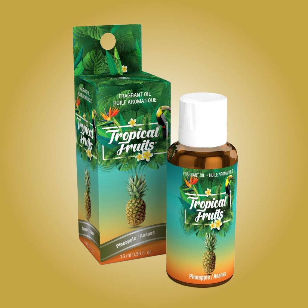 Tropical Fruits™ Aromatic Fragrant Oils - 15ml - Available in 12 Exotic Luscious Scents - Pineapple