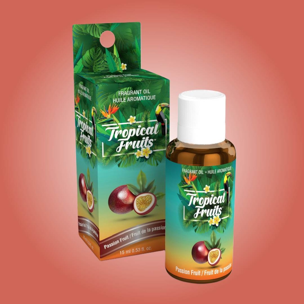 Tropical Fruits™ Aromatic Fragrant Oils - 15ml - Available in 12 Exotic Luscious Scents - Passion Fruit