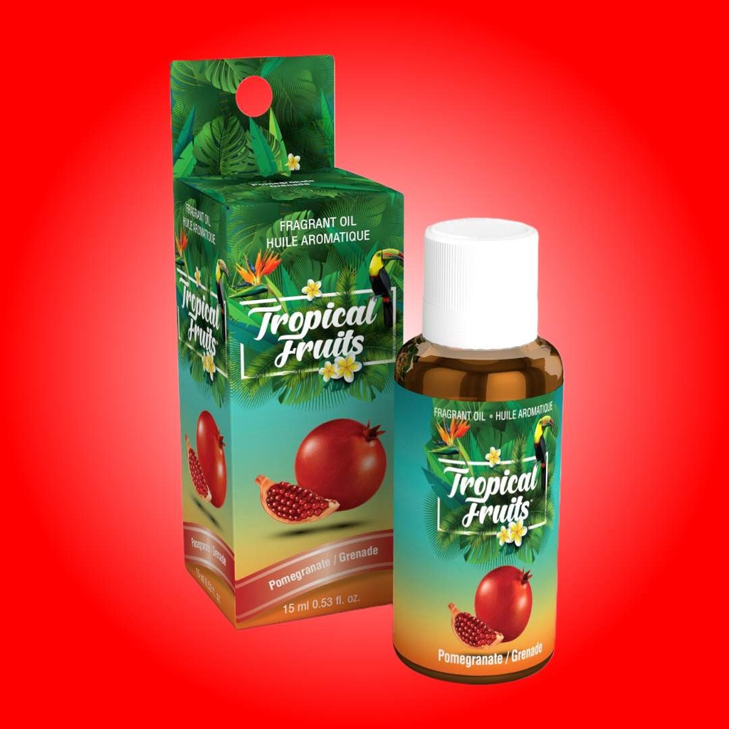 Tropical Fruits™ Aromatic Fragrant Oils - 15ml - Available in 12 Exotic Luscious Scents Pomegranate
