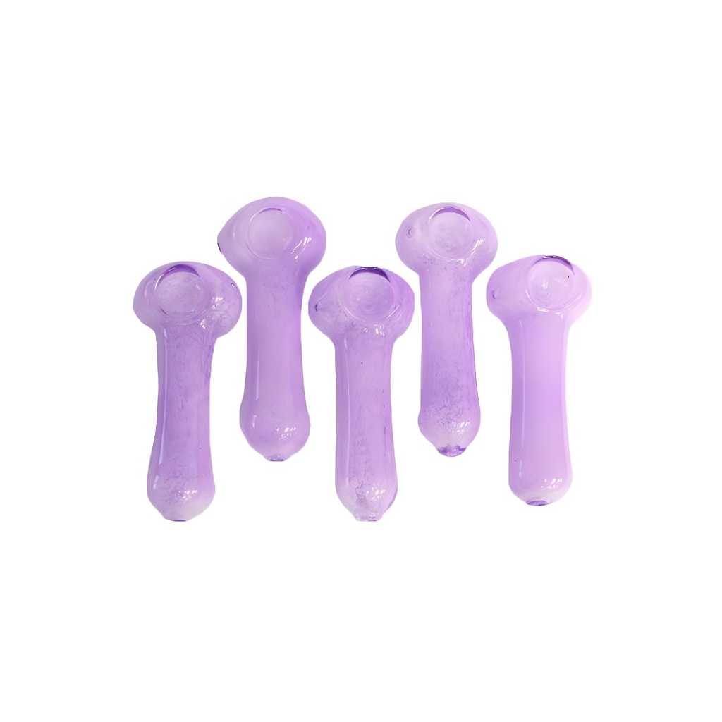 4 Inch Frit Glass Handpipe Purple - 1019CC Purple