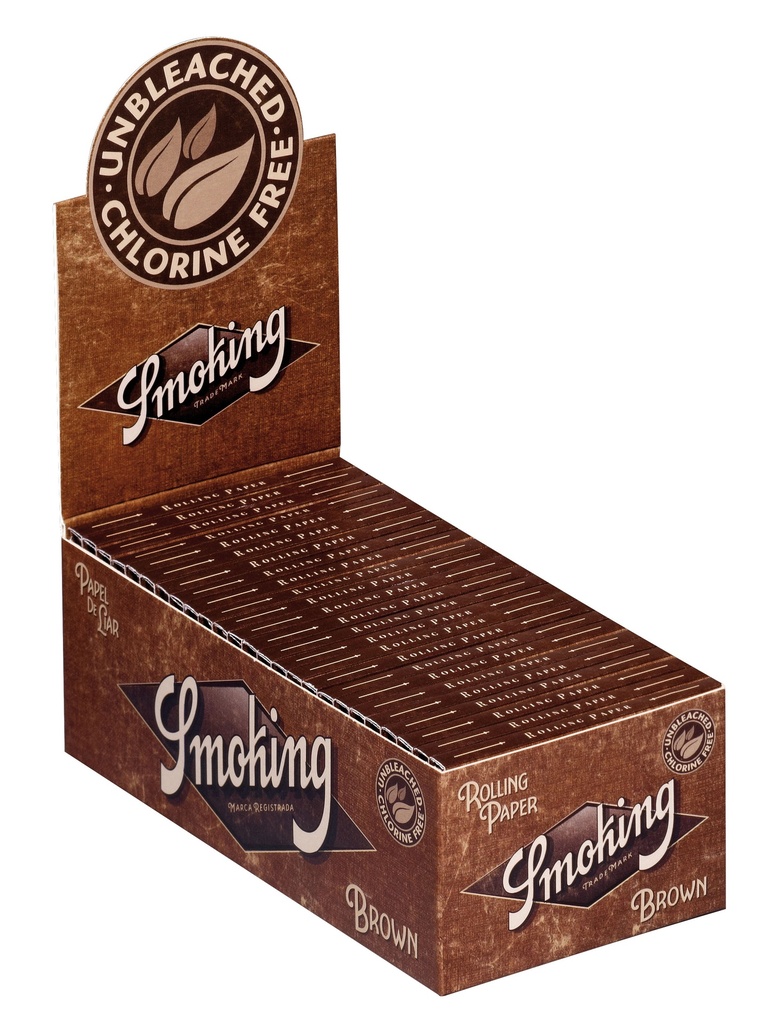 Smoking Brown Single Width 70mm Rolling Papers Box (50 Packs)