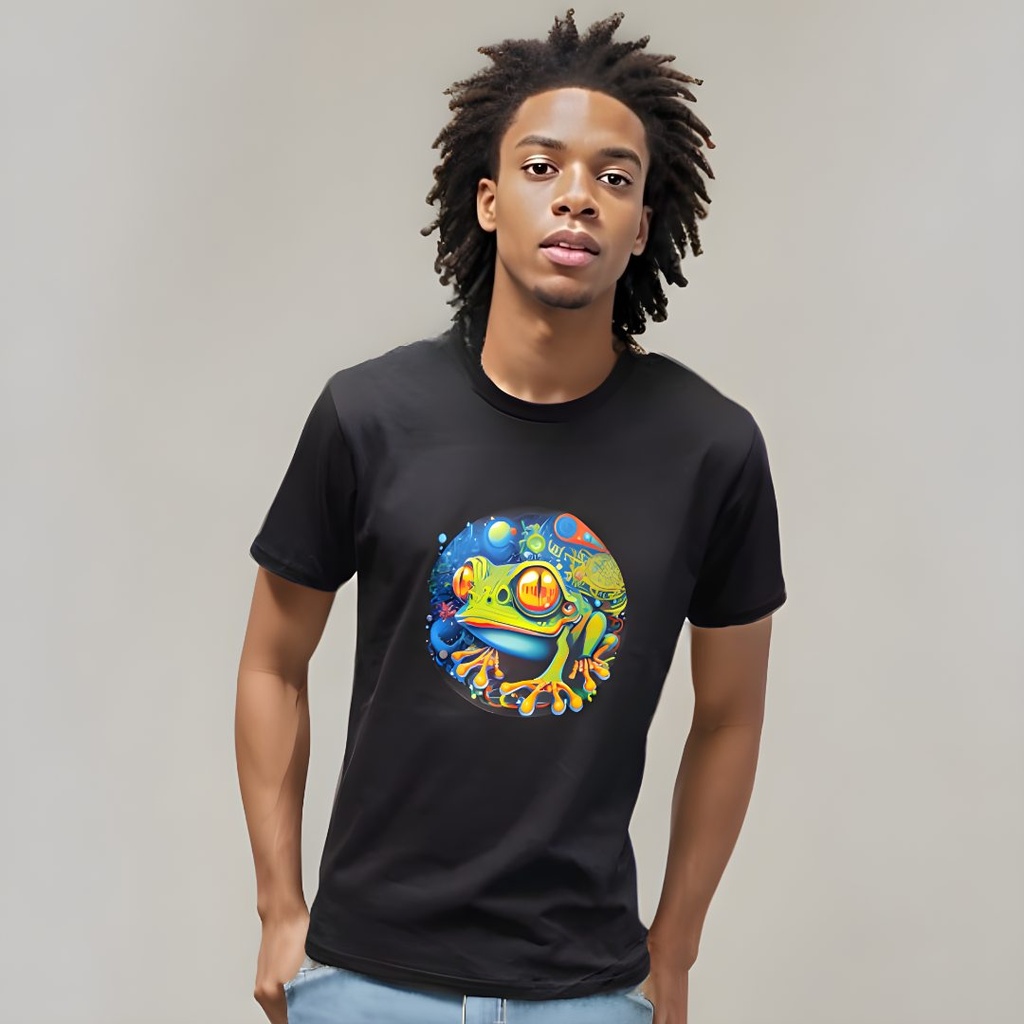 Lick Me - 3D Psy Frog Organic Cotton T-Shirt | Eco-Friendly | Made in Canada | Sanctum Fashion