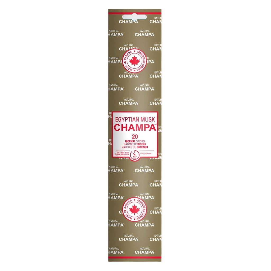 Egyptian Musk Champa 11-Inch Incense Sticks – Exotic Aroma Pack of 20