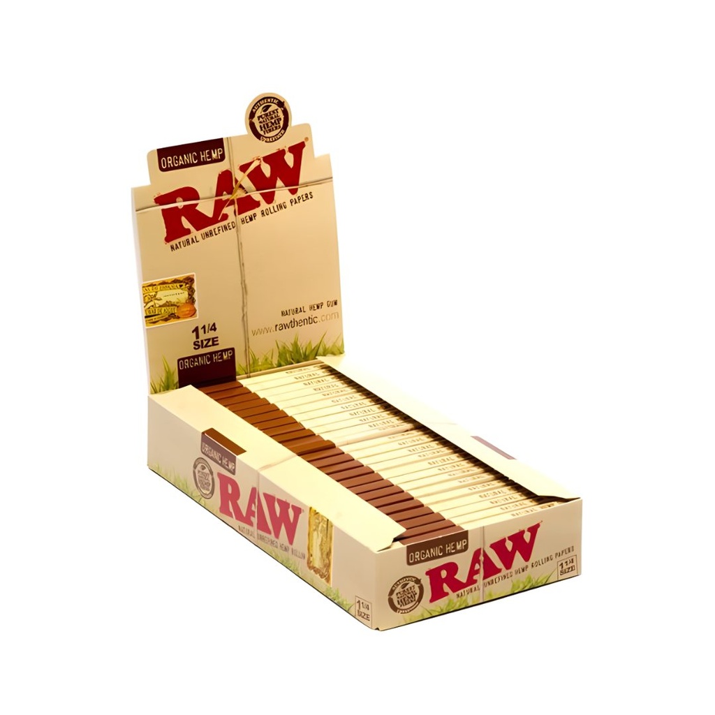 Raw Organic Hemp 1 1/4 Rolling Papers Box (24 Packs)