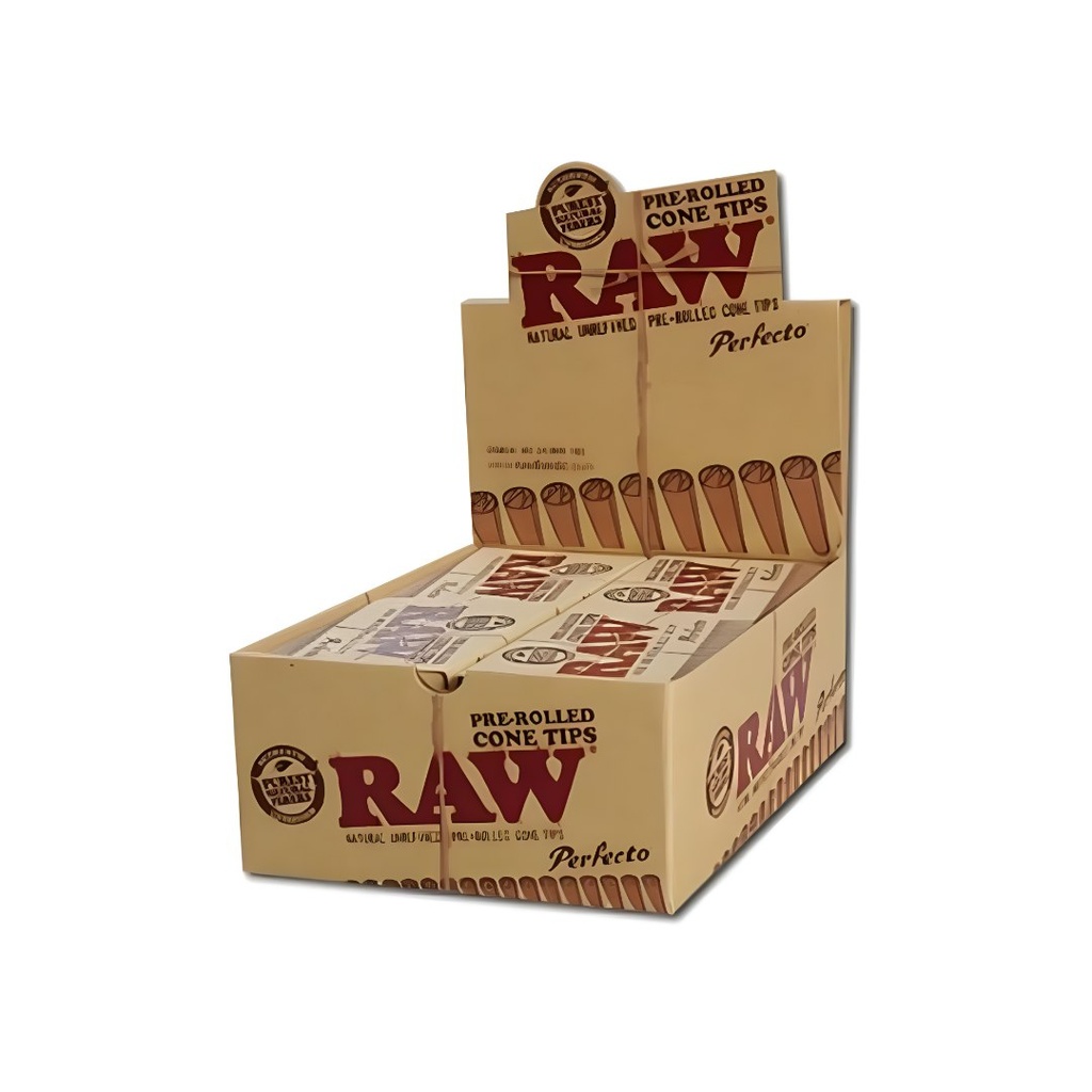 RAW Pre-Rolled Perfecto Cone Tips Box of 21