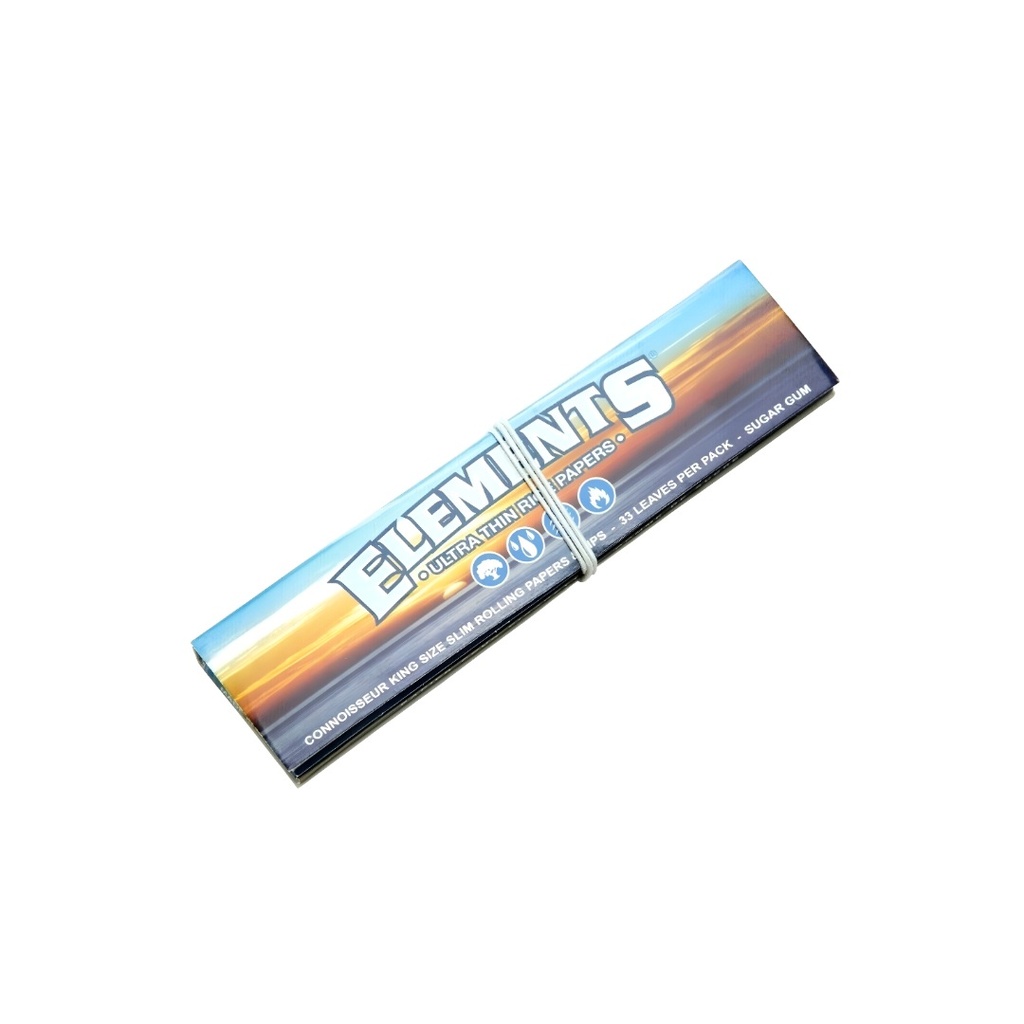Elements King Size Slim 110mm Connoisseur Rolling Papers with Tips 1