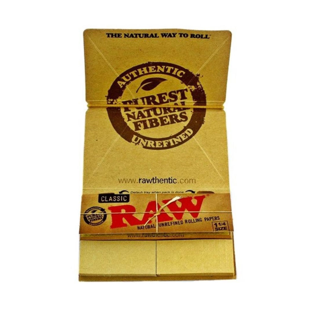 Raw Classic 1 1/4 Artesano 79mm Rolling Papers with Tips and Tray