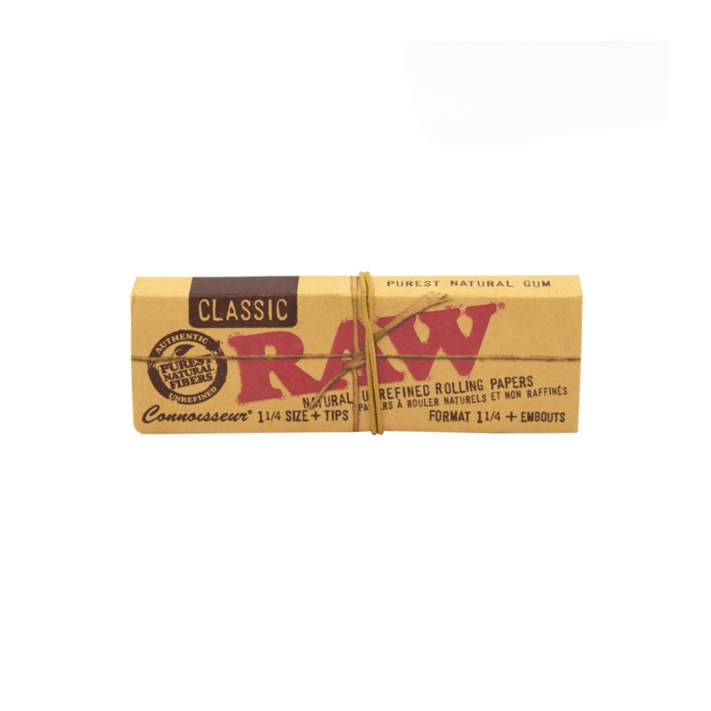 Raw Classic Connoisseur 1 1/4 Rolling Papers with Tips