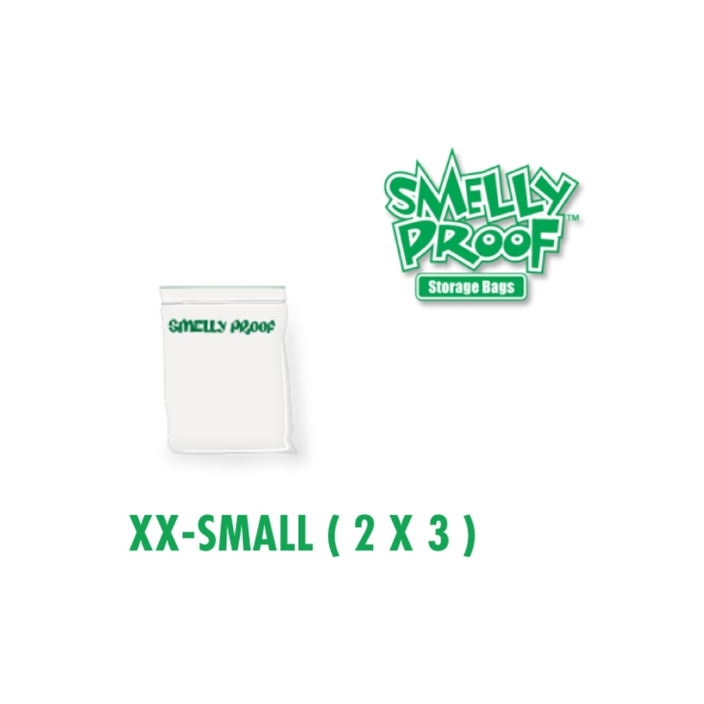 Sacs transparents Smelly Proof XXSmall de 3 mil, 2 x 3 pouces.