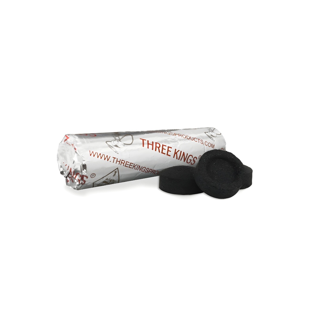 Three Kings Quick Light 40mm Charcoal Roll - 10 pieces