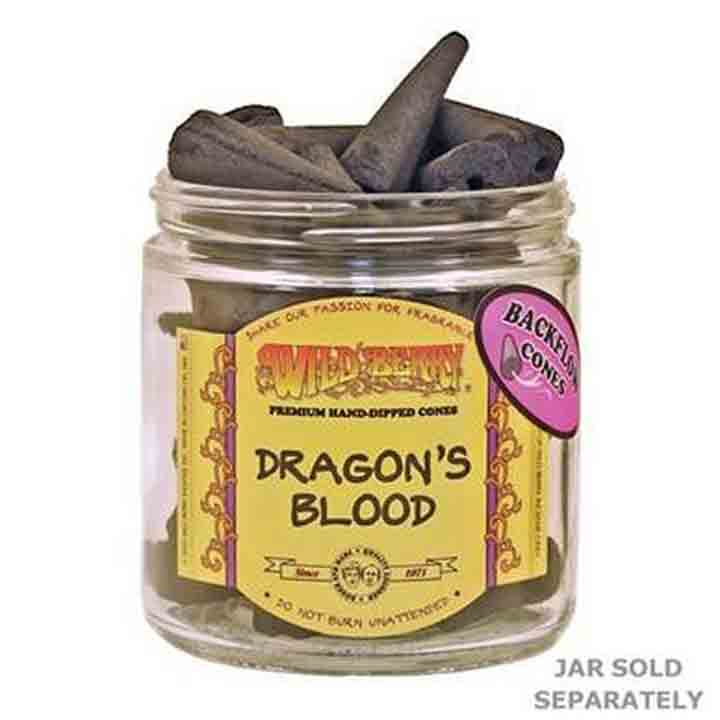 Dragon's Blood Backflow Incense from Wild Berry -- Pack of 25 Cones