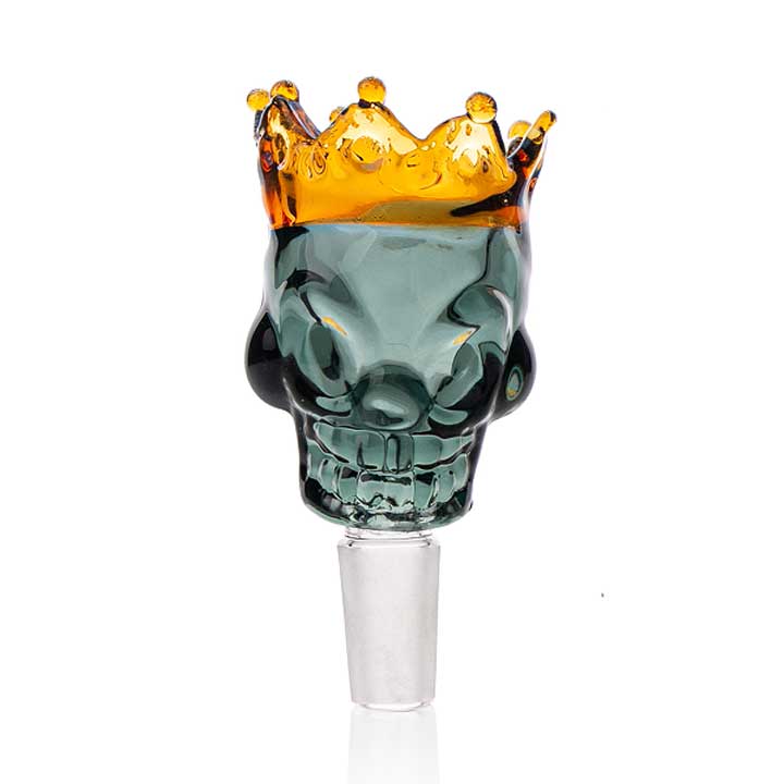 Skull with Crown Glass Bowl