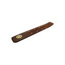 Wood Incense Holder with Brass Inlay - Pentagram