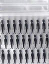 Sacs en plastique noirs Alien de 1,5x1,5 pouces, 100 pièces.