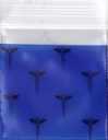 Sacs en plastique bleu médical de 1,5x1,5 pouces, 100 pièces.