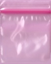 Sacs en plastique rose de 2x2 pouces, 100 pièces.
