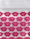 Lèvres rouges 1x1 pouce sacs en plastique 1000 pièces.