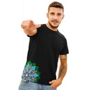 T-shirt pour homme MANDALA phosphorescent psychédélique dans le noir