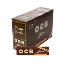 OCB Virgin Unbleached King Size Slim 110mm Rolling Papers with Tips - Boîte de 32 paquets