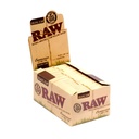 Papiers à rouler Raw Organic Hemp Connoisseur 1 1/4 avec embouts, boîte de 24 paquets.