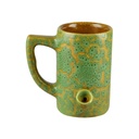 Wake & Bake 8oz Ceramic Pipe Mug - Green Glaze