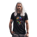 Camiseta de Algodón Orgánico con Calavera Derretida y Psicodélica de Sanctum Fashion