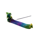 Emerald Spectrum Dragon Incense Holder - Mesmerizing 12" Multi-Colored Fantasy Decor