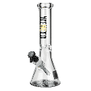 WENEED 12 Inch Classic Beaker Bong – 7mm Thick Borosilicate Glass with Base Decal