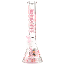 Bong Beaker de Vidrio con Diseño de Flor de Cerezo de Castle Glassworks – 16 Pulgadas, Borosilicato Premium