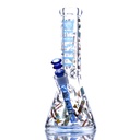 Bong Beaker de Vidrio Grueso de 12 Pulgadas Flash Art de Castle Glassworks