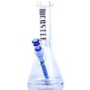 El Bong Beaker "Olas" de Castle Glassworks – 12 Pulgadas - 9mm de Grosor de Vidrio Borosilicato Premium