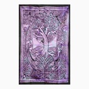 Purple Hues Tie Dye Psychedelic Celtic Knot Tree of Life Tapestry | 30x40 Inches