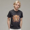 T-Shirt 3D Lion Solaire Majestueux en Coton Biologique – Écologique – par Sanctum Fashion