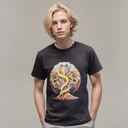 Camiseta 3D Cobra Psicodélica Árbol Sagrado | Algodón Orgánico | Sanctum Fashion