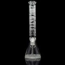 18 Inch 9mm Laser Lines Beaker Bong with Thick Base from Castle Glass