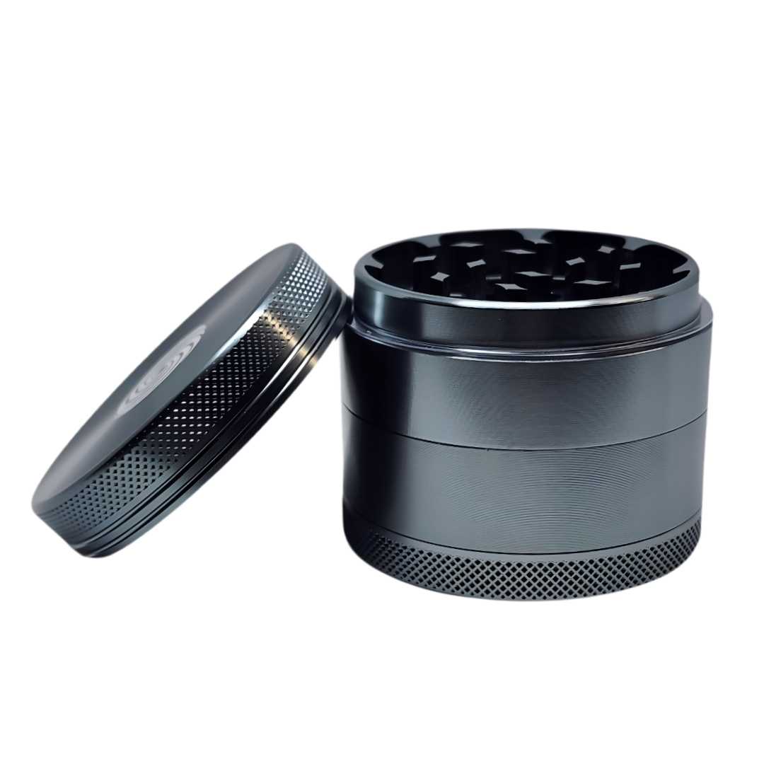 Origin Classic - High Quality Aluminum Herb Grinder with Screen - 4 Parts - 2.2 Inch - Side Open View 3