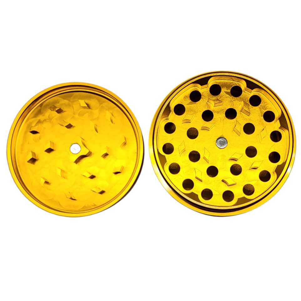 Origin Omni - High Quality Aluminum Herb Grinder with Screen - 4 Parts - 2.5 Inch - Open Top View