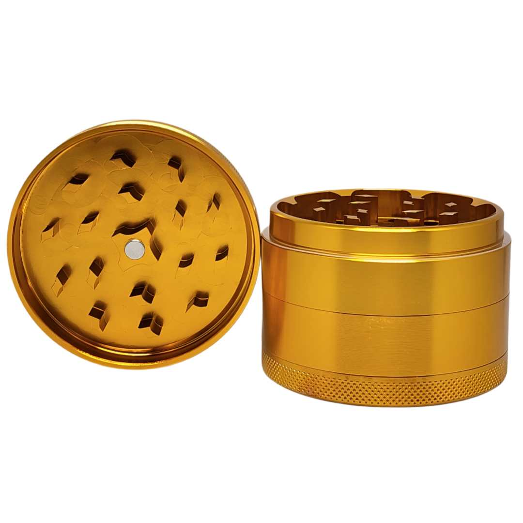 Origin Omni - High Quality Aluminum Herb Grinder with Screen - 4 Parts - 2.5 Inch - side view 3