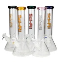 Sci-Fi Glass 12 Inch 7mm Beaker Glass Bong with Colored Mouthpiece