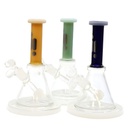 10 Inch Infyniti Mini Beaker Style Glass Bong with Fixed Showerhead Perc and Large Base - all