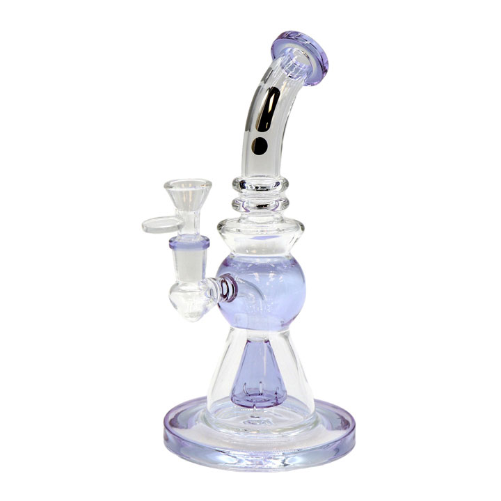 10 Inch Infyniti Oil Lamp Glass Bong with Cone Showerhead Percolator and Color Accents