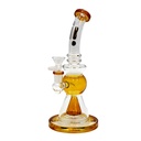 10 Inch Infyniti Oil Lamp Glass Bong with Cone Showerhead Percolator and Color Accents