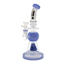 10 Inch Infyniti Oil Lamp Glass Bong with Cone Showerhead Percolator and Color Accents