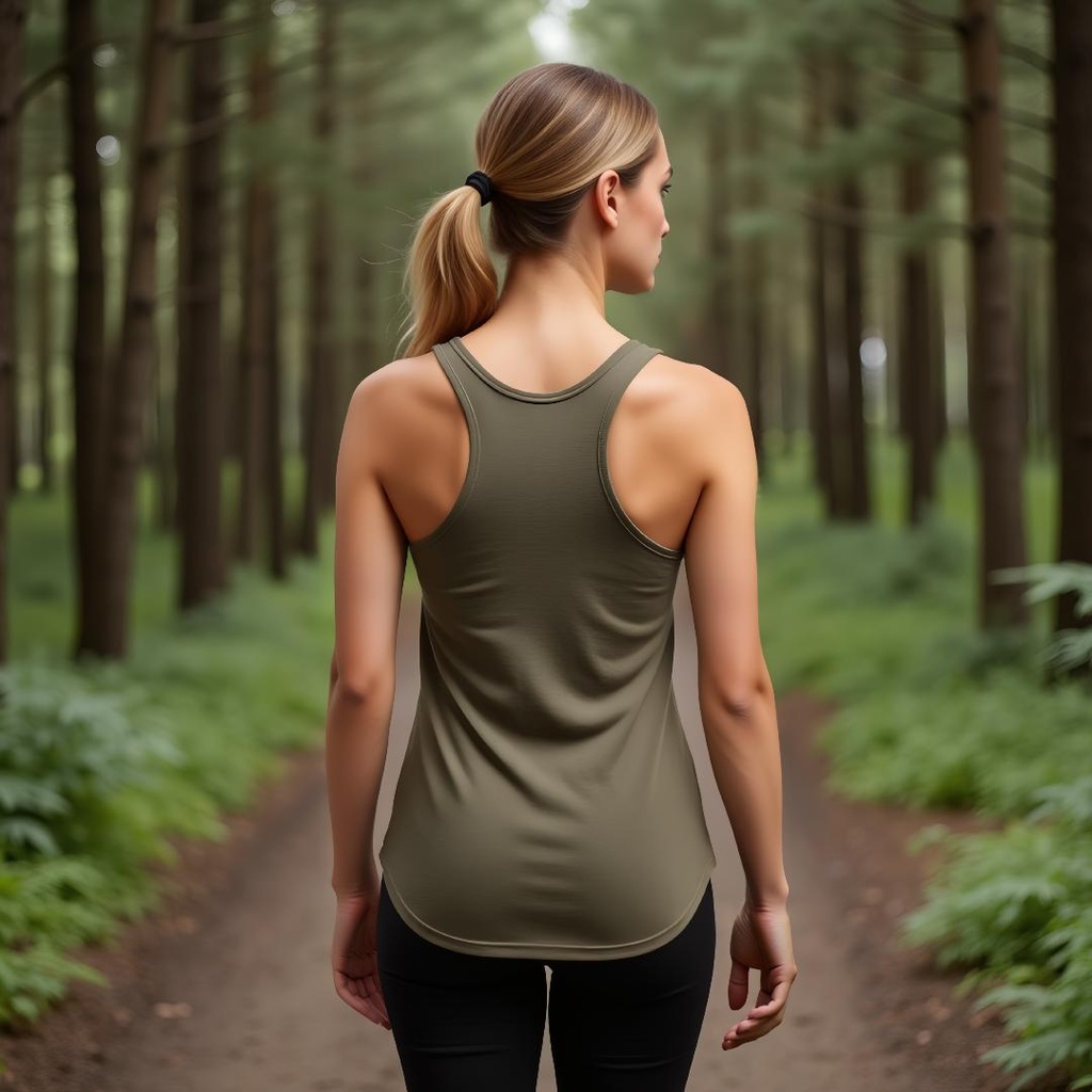 Women Bamboo and Organic Cotton Relaxed Fit Tank Top from Sanctum Fashion